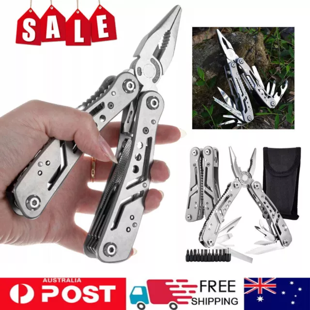 Multitool All In one Camping Tool Folding Steel Pliers / Multi Tool Pocket Knife