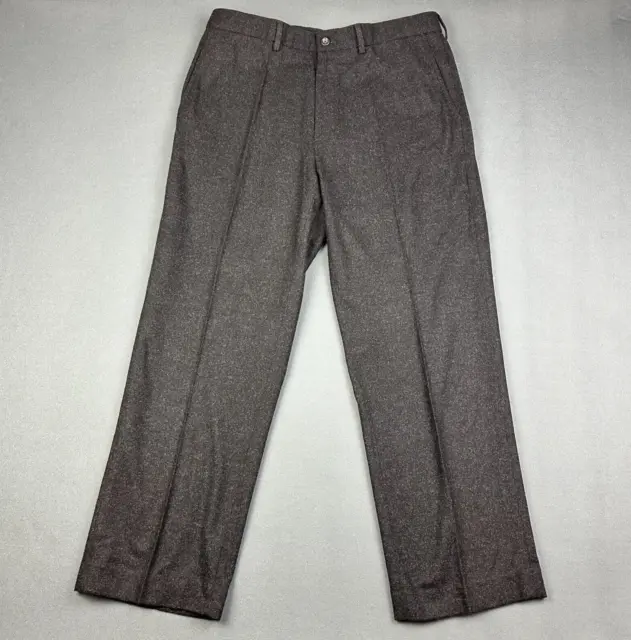 Polo Ralph Lauren Wool Blend Pants Mens 34 Charcoal Black Professional Slacks