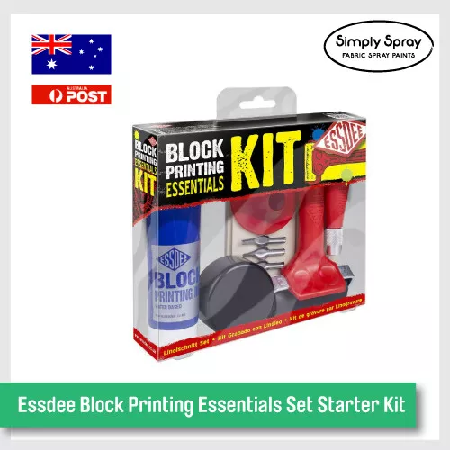 Essdee BLOCK PRINTING Essentials Starter Kit INCLTools/Ink/CarveBlocks-FREE POST