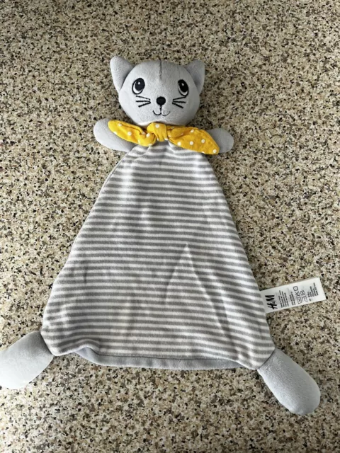 H&M Gattino Soother Baby Morbido Peluche Compiacimento Bianco Dou Dou Dou Righe