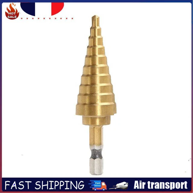 Hex Titanium Step Cone Drill Bit Hole Cutter 4-22MM HSS 4241 Pour Tôle