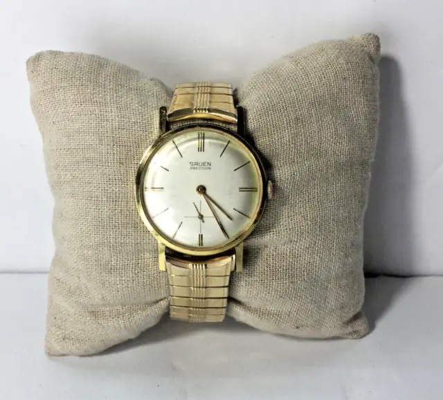 Vtg Men's Gruen Precision 17J (510) Mechanical Watch Swiss 1950's-1960's "As Is"