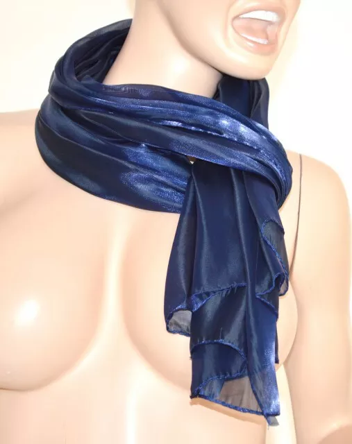 Stola foulard blu donna scialle coprispalle sciarpa elegante cerimonia UF1 3