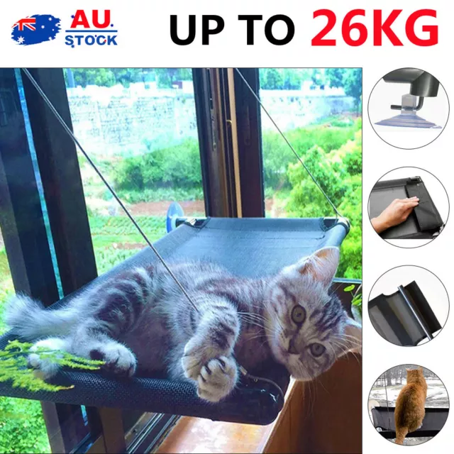 Pet Cat Window Hammock Perch Bed Hold Up To 50lbs Mounted Durable Seat New