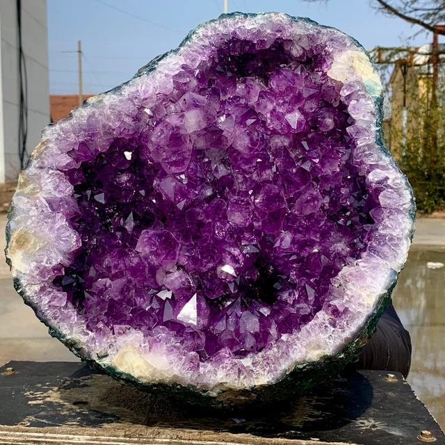 33.33LB Natural Amethyst geode quartz cluster crystal specimen Healing
