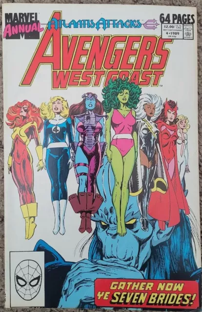 Avengers West Coast #4 Annual Comic Book - Marvel Comics! - Yolie