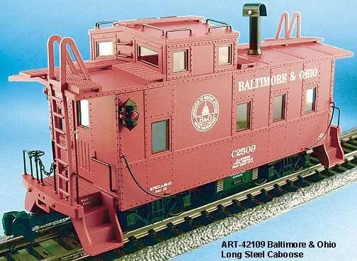 Aristo Craft - G Gauge - Baltimore & Ohio Long Steel Caboose: 42109