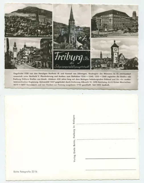 83964 - Freiburg, the Black Forest capital - real photo - old postcard
