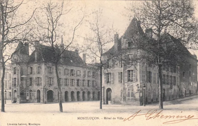 CPA  - MONTLUCON - hotel de ville - ALLIERS 03 -  non circulé