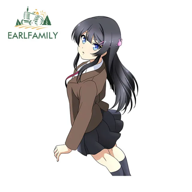EARLFAMILY 5.1Sakurajima Mai Windows Car Stickers Anime Decals