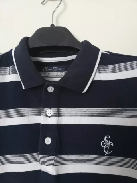 TCM Herren Polo Hemd Shirt Kurzarm Baumwolle Stretch blau gestreift Gr L wie neu