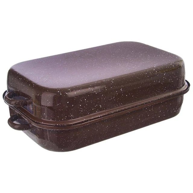 Bratentopf Gänsebräter Schmortopf mit Deckel Auflaufform zum Fleischbraten 46x27