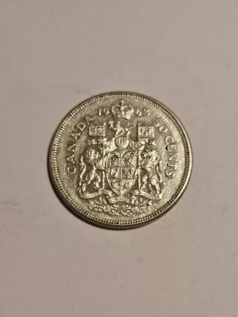 50 Cents, Canada, 1963, In Silver