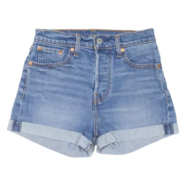 LEVI'S Womens Denim Shorts Blue Regular XS W25