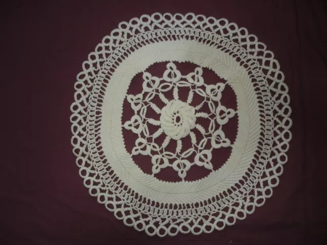 Beautiful Vintage Hand Made Tablecloth 49cm(19'')  #1997