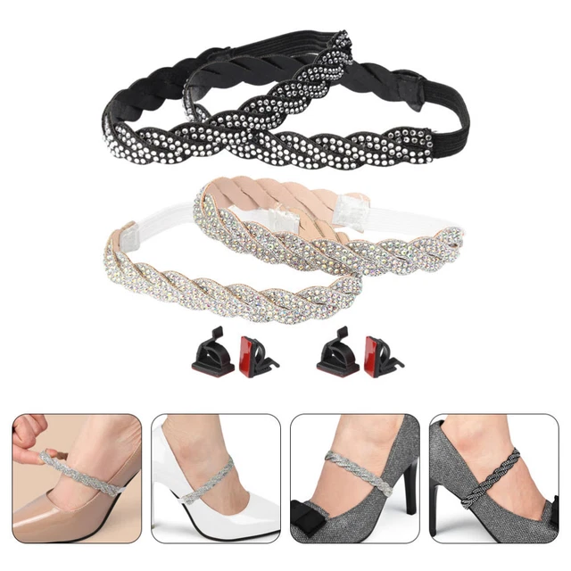 4 pz lacci per scarpe elasticizzati tacchi alti tacchi a goccia elastici sostituibili