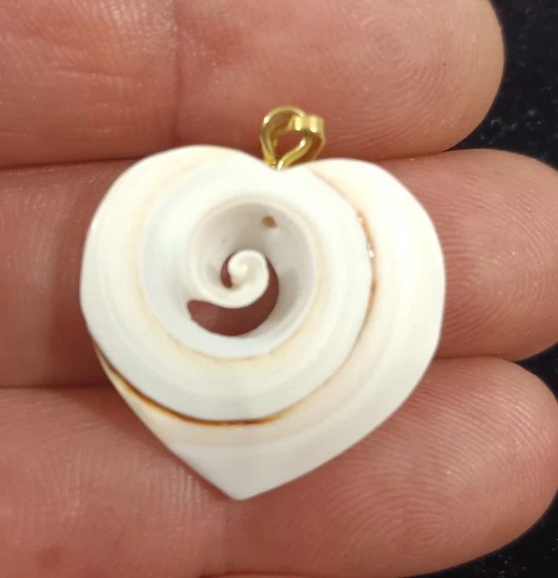 Pendentif - Cœur Coquillage (petit)-  perle main image 1