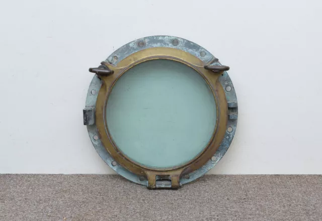 Antique porthole massive old brass bronze boat ship 50 cm / 27.6 kg  FREE POSTAG