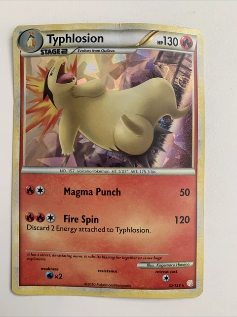 Pokémon TCG Typhlosion Heartgold Soulsilver 32/123 Reverse Holo Rare