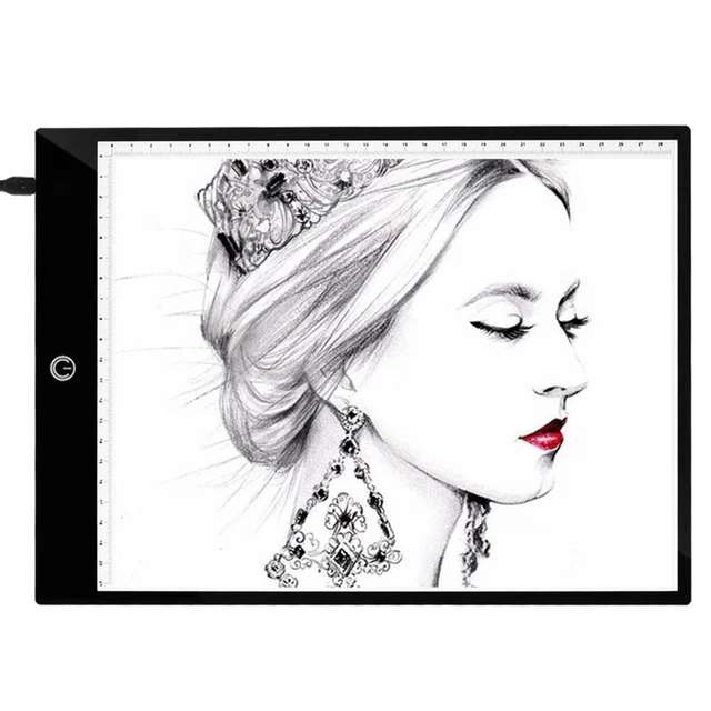 Almohadilla de tableta gráfica digital A4 atenuación LED pintura escritura trazado tablero de copia