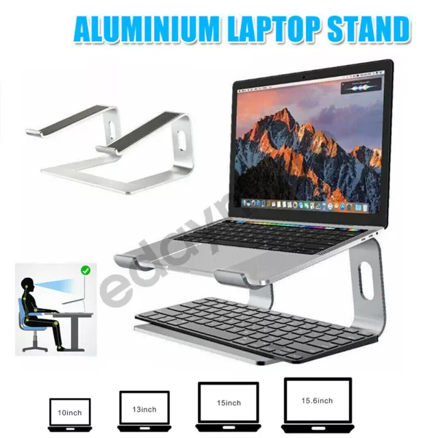 Portable Aluminum Laptop Stand Ergonomic Tray Holder Cooling Riser For Notebook