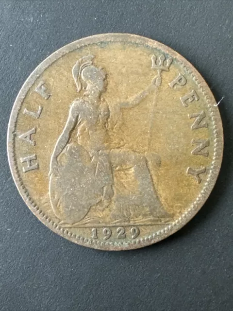 Great Britain 1929 - ½ Penny / Half Penny - King George V Smaller Portrait