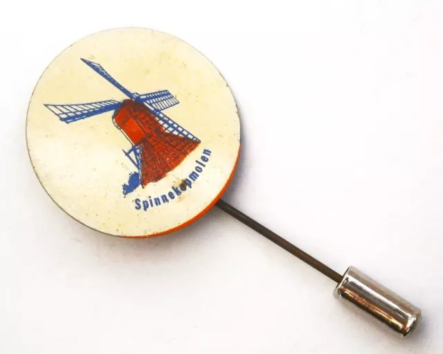 P988) Spinnekopmolen  Windmill Holland vintage advertising tie lapel pin badge