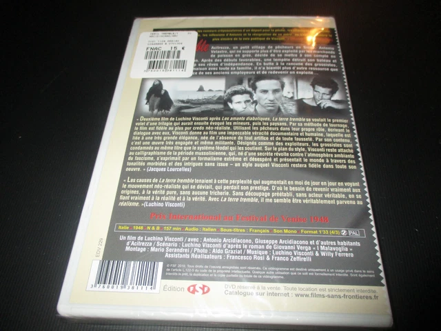 DVD NEUF "LA TERRE TREMBLE" de Luchino VISCONTI 2