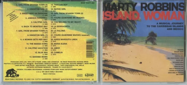 Marty Robbins  - Island Woman - CD (1991-Bear Family Records) - sehr gut
