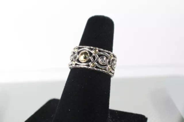 John Hardy Palu Bulan 18K Yellow Gold & Sterling Silver Band Ring! New with Tags