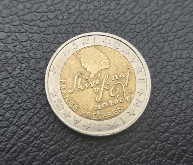2 Euro Munze Slowenien France Preseren 2007