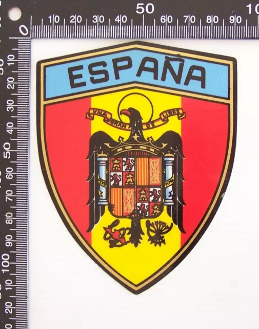 Vintage Espana Spain Crest Travel Souvenir Car Caravan Truck Luggage Sticker
