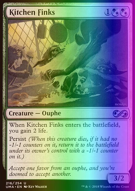 MTG Magic the Gathering Kitchen Finks (216/271) Ultimate Masters NM FOIL