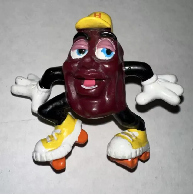 Vintage 1988 Hardees Applause California Raisin Dude Roller Skates PVC 2" Figure