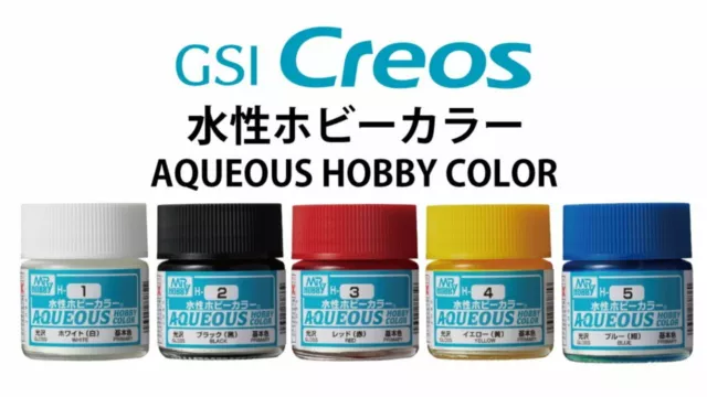Pintura acrílica de color acuoso Gunze GSI Mr.Hobby H1~H515 (10 ml) opción múltiple