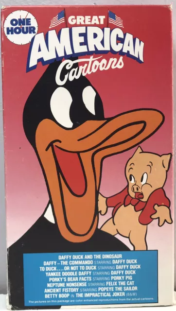 Great American Cartoons VHS Video Tape Looney Tunes Daffy Porky BUY 2 GET 1 FREE