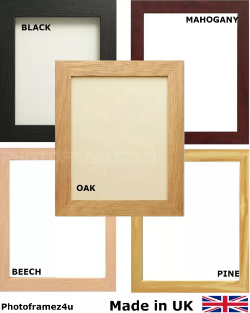 PICTURE FRAME POSTER Photo Frames Wooden Effect Various Colours&sizes