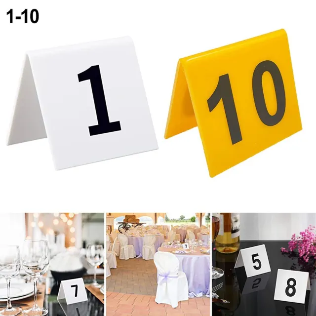 Letreros de número de mesa duraderos ligeros para modelos de restaurantes de servicio rápido