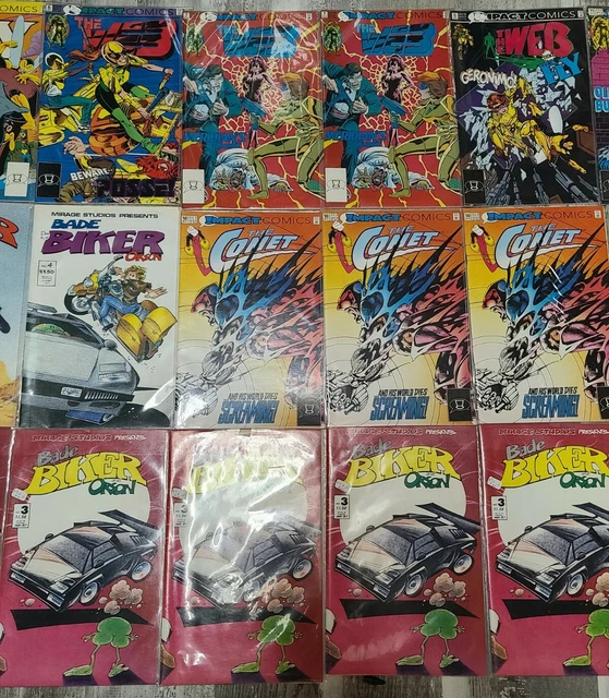 HUGE Lot 32 Comics Mirage Studios/Impact Bade Biker Orson The Fly,Comet,Web Fly 3