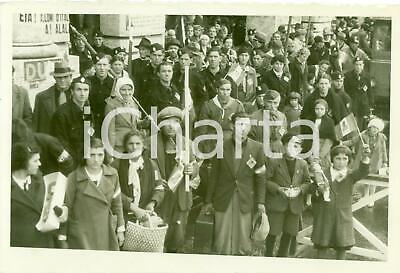 1938 GENOVA Folla dei coloni in partenza per la LIBIA *Fotografia