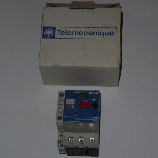 Telemecanique GV1-M06 Motorschutzschalter 1-1,6 A + Hilfsschalter GV1-A01 NEU 46
