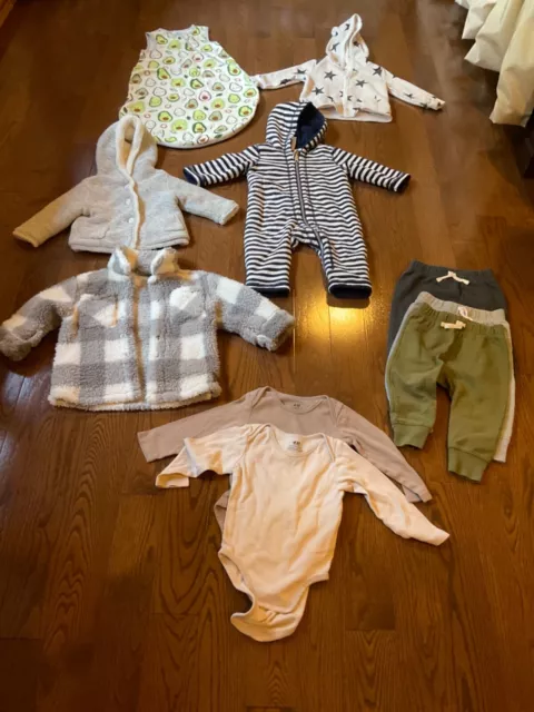 Lote mixto de 10 piezas 12 meses ropa unisex nueva y usada, next baby