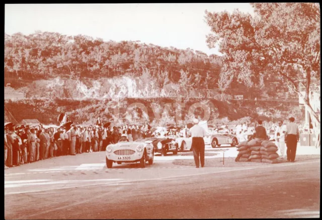 Fundaçao Macau Large Postcard First Grand Prix Racing Austin Healey Car Mb 1954