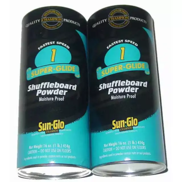 Sun Glo Speed 1 Shuffle Board Wax Powder | 2 Cans