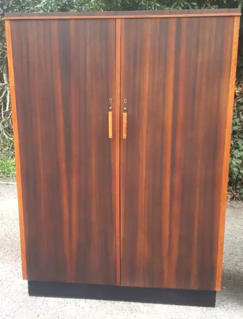 Art Deco walnut & sycamore compactum wardrobe