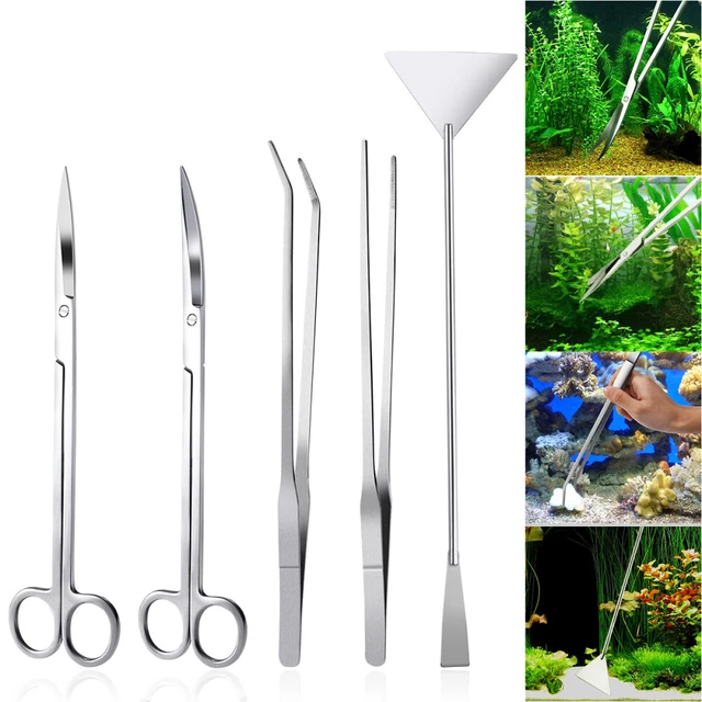 Aquarium Scissors Tweezers Stainless Steel Tools Spatula Aquatic Plants