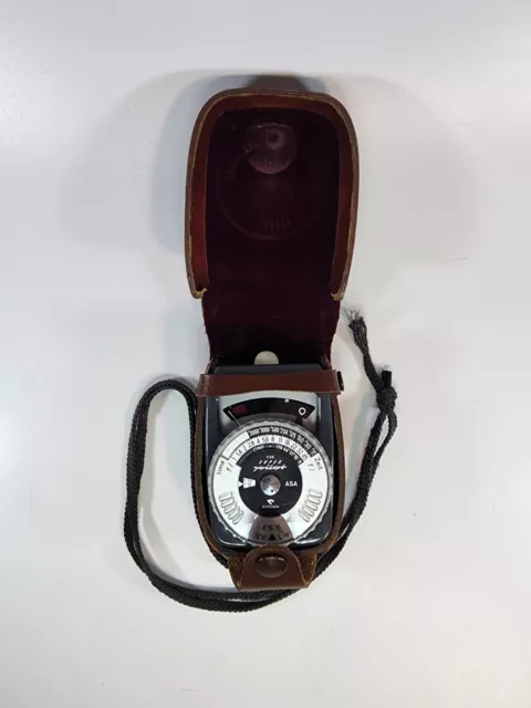 Gossen Super Pilot Cds Light Meter in Leather Carry Case with Neck Cord