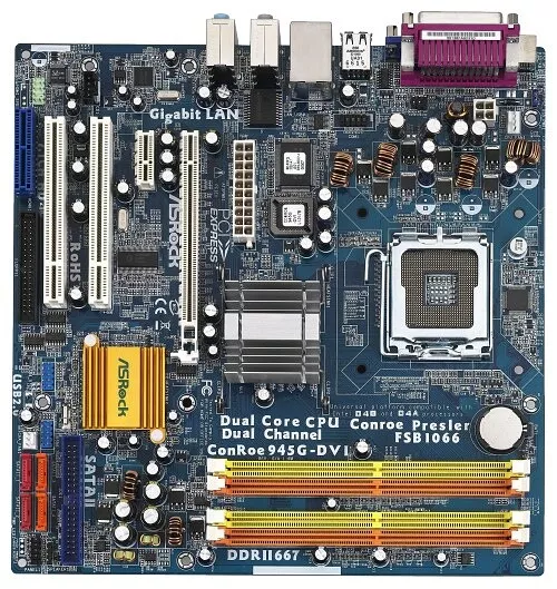 Placa Base ASROCK CONROE945G-DVI INTEL SOCKET 775 FSB1066 DDR2-667 LAN PCI-E