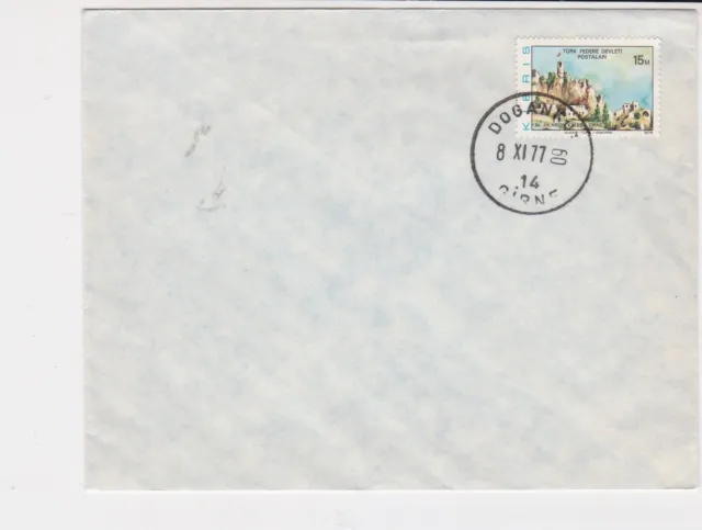 cyprus 1977 ankara building stamps cover ref 21180