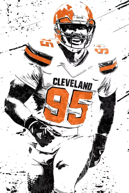 Myles Garrett Cleveland Browns Art Wall Indoor Room Poster - POSTER 20x30